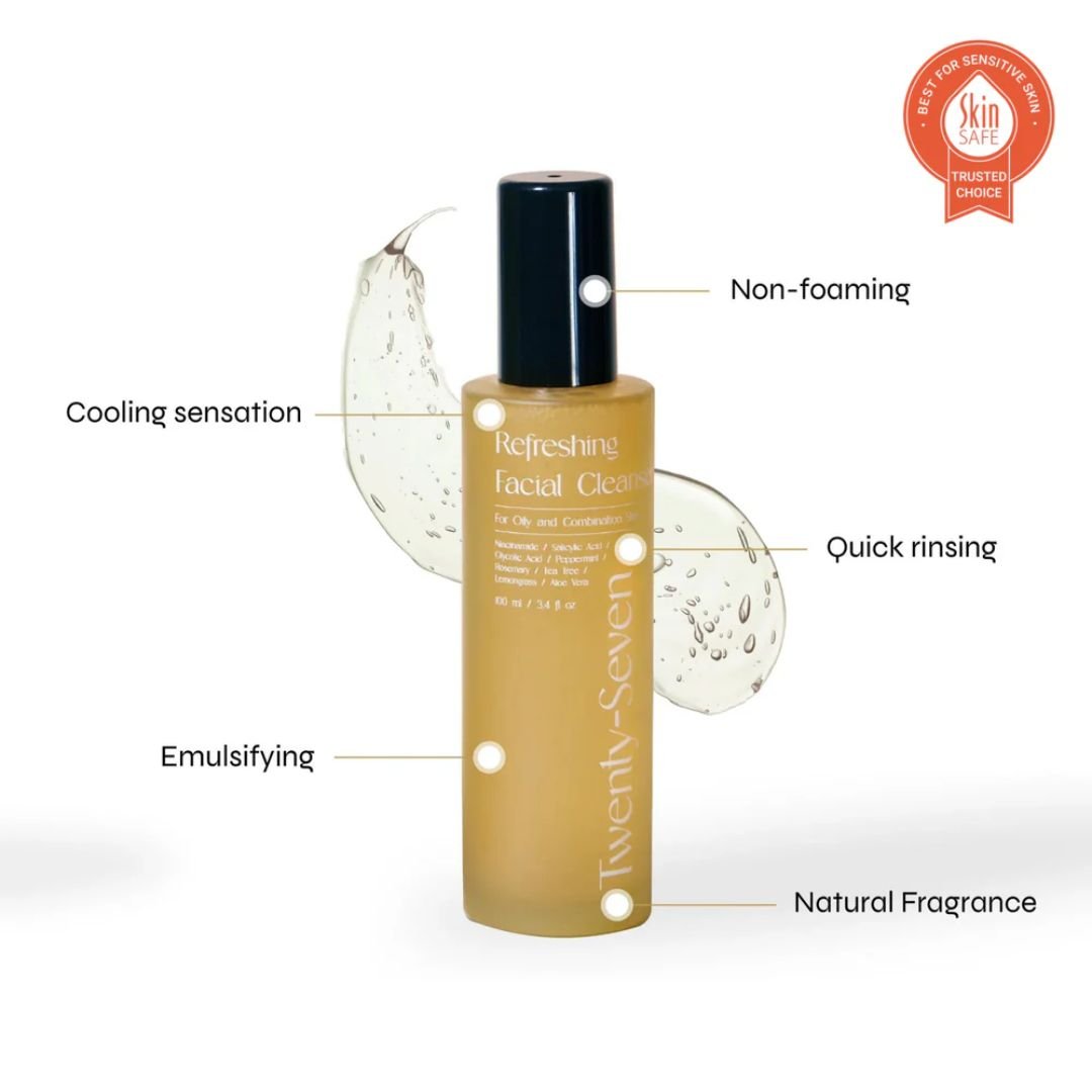 Refreshing Facial Cleanser with Niacinamide, AHA & BHA – Face Cleanser on Brown Living™. SKU: TS24001. Img 7.