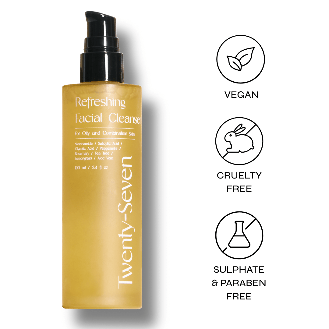 Refreshing Facial Cleanser with Niacinamide, AHA & BHA – Face Cleanser on Brown Living™. SKU: TS24001. Img 5.