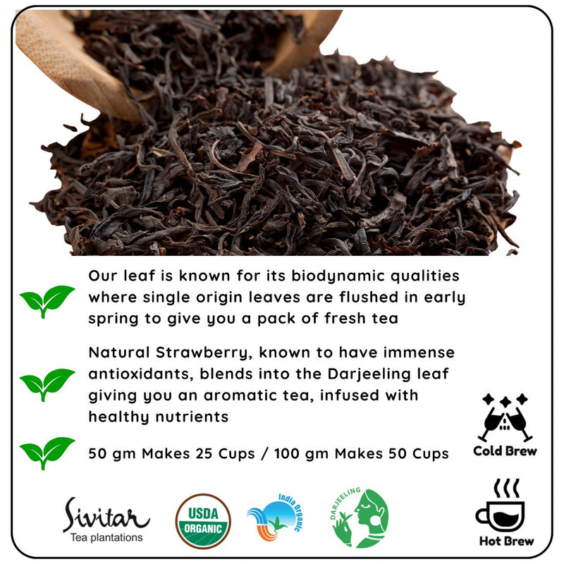 Refreshing Strawberry Darjeeling Leaf- A Refreshing Twist on a Classic | Verified Sustainable Tea on Brown Living™