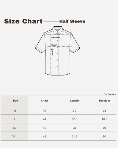 Regular Fit Half Sleeve Button Down Collar Shirt For Men | Ivory – Men Shirt on Brown Living™. SKU: H-F-1012-M. Img 8.
