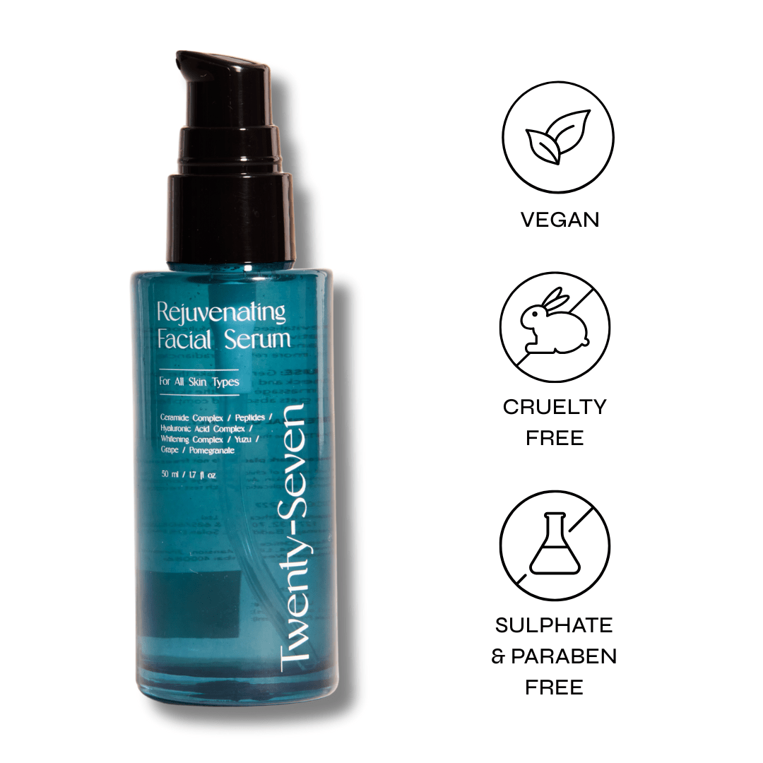 Rejuvenating Facial Serum with Ceramides, Peptides and Hyaluronic Acid – Face Serum on Brown Living™. SKU: TS24003. Img 6.