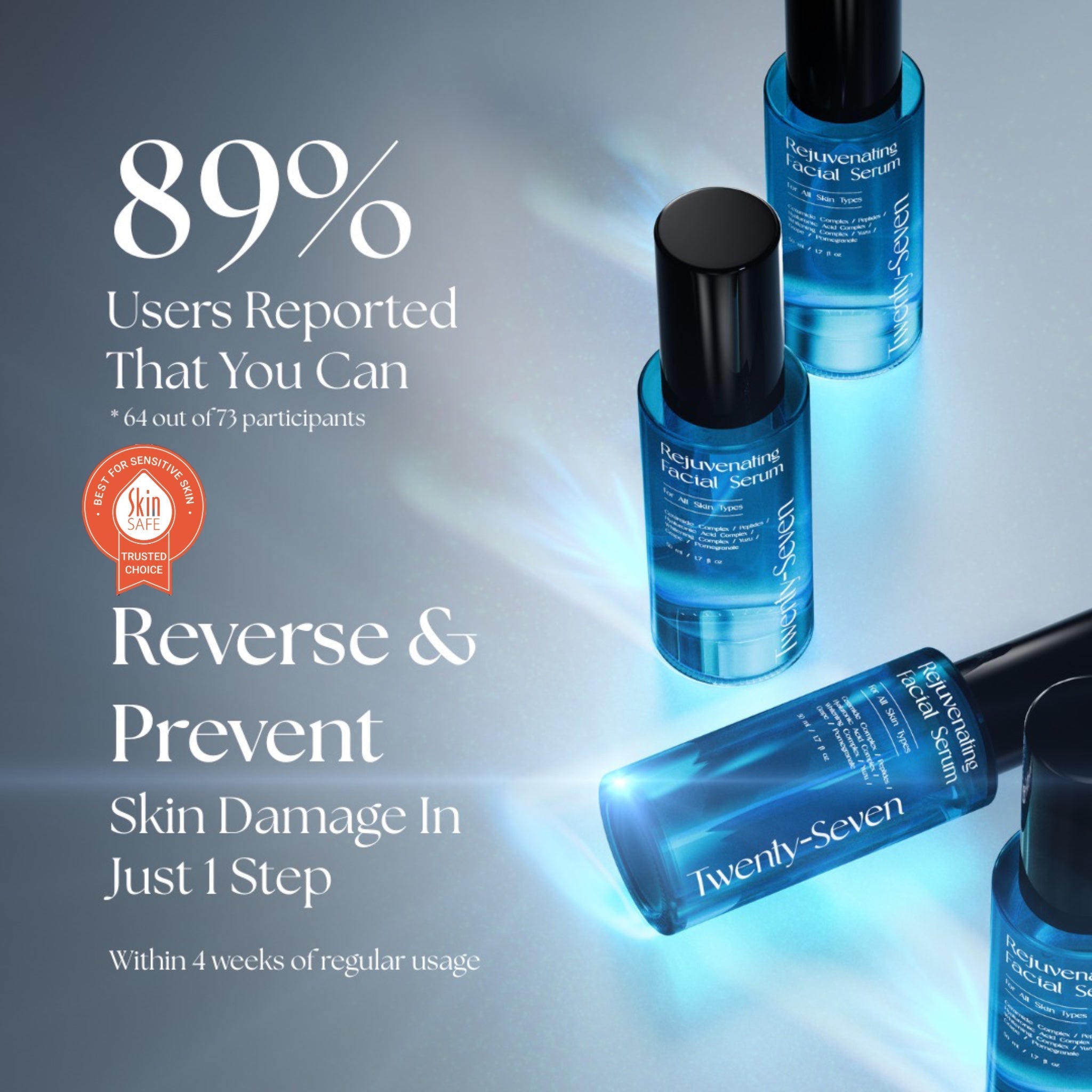 Rejuvenating Facial Serum with Ceramides, Peptides and Hyaluronic Acid – Face Serum on Brown Living™. SKU: TS24003. Img 2.