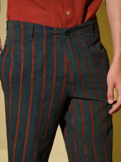 Rekha - Bamboo Linen Stripe Pant – Mens Pants on Brown Living™. SKU: VBLPT632001M5001. Img 5.