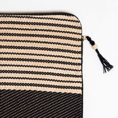 Rekha Hand - Woven Laptop Bag | Artisan Eco - Friendly Laptop Sleeve – Laptop Sleeve on Brown Living™. SKU: S24WREKHALP214-BR. Img 7.