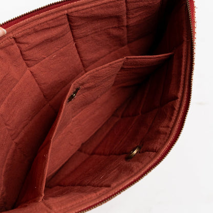 Rekha Hand - Woven Laptop Bag | Artisan Eco - Friendly Laptop Sleeve – Laptop Sleeve on Brown Living™. SKU: S24WREKHALP214-BR. Img 5.