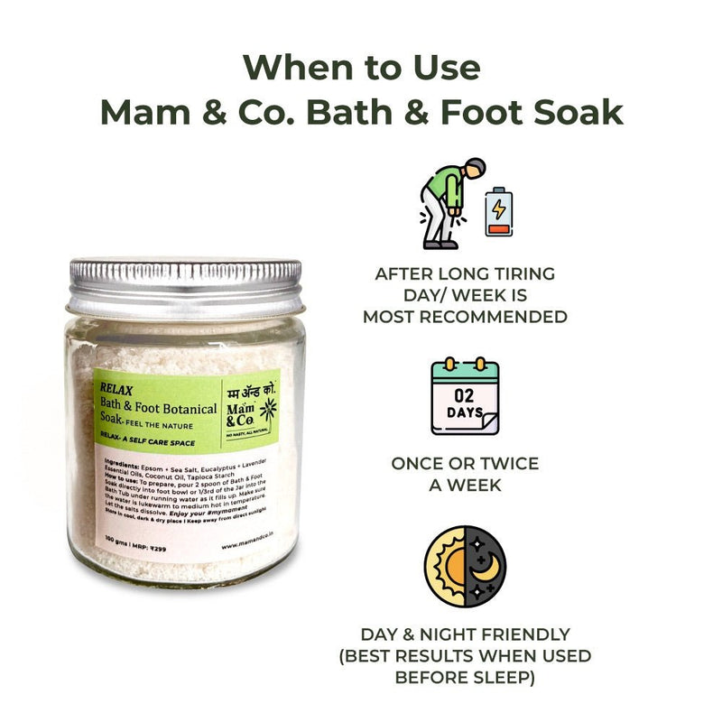 Relax Bath & Foot Soak | Easy to Dissolve | Fine in Texture | Non Sticky (100 g) | Verified Sustainable Bath Salt on Brown Living™