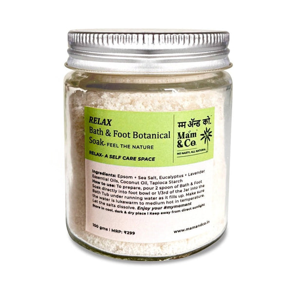 Relax Bath & Foot Soak | Easy to Dissolve | Fine in Texture | Non Sticky (100 g) | Verified Sustainable Bath Salt on Brown Living™