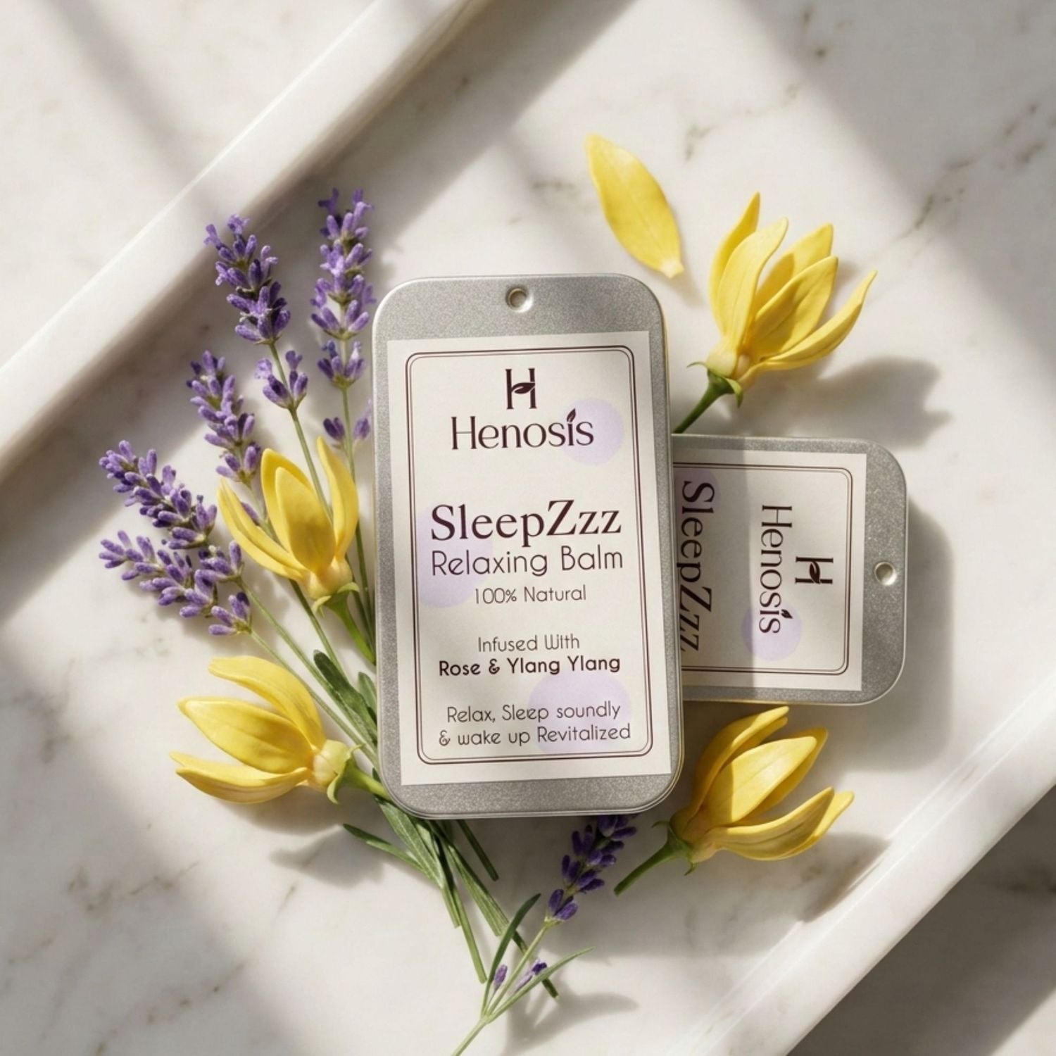Relaxing Balm with Rose & Ylang Ylang | Natural Aromatherapy Balm – Body Cream on Brown Living™. SKU: HEN-CB-15. Img 1.