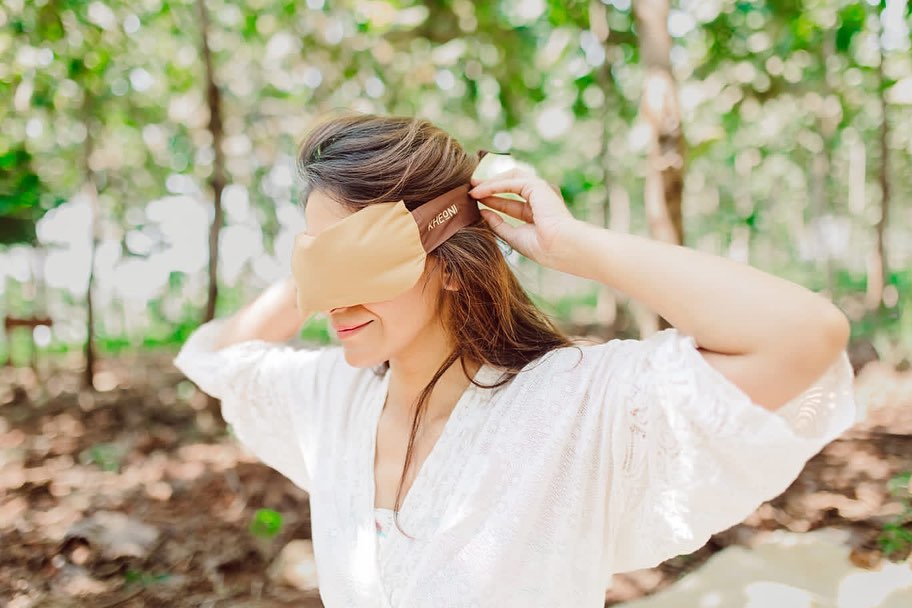 Relaxing Lavender Eye Pillow with Big Logo – Eye Pillow by Kheoni available on Brown Living™. . SKU: KHLEPBL - 001. Img 2.