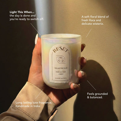 Reset Scented Candle | Handcrafted Aromatherapy Candle – Candles & Fragrances on Brown Living™. SKU: MS-CND-0013-JAR. Img 2.