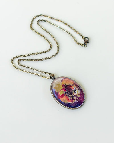Resin Art Necklace| Handcrafted Resin Accessories for Women – Womens Accessories on Brown Living™. SKU: ANTRAJPB. Img 5.