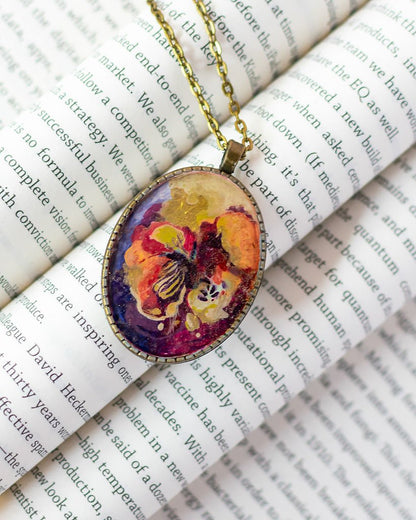 Resin Art Necklace| Handcrafted Resin Accessories for Women – Womens Accessories on Brown Living™. SKU: ANTRAJPB. Img 6.