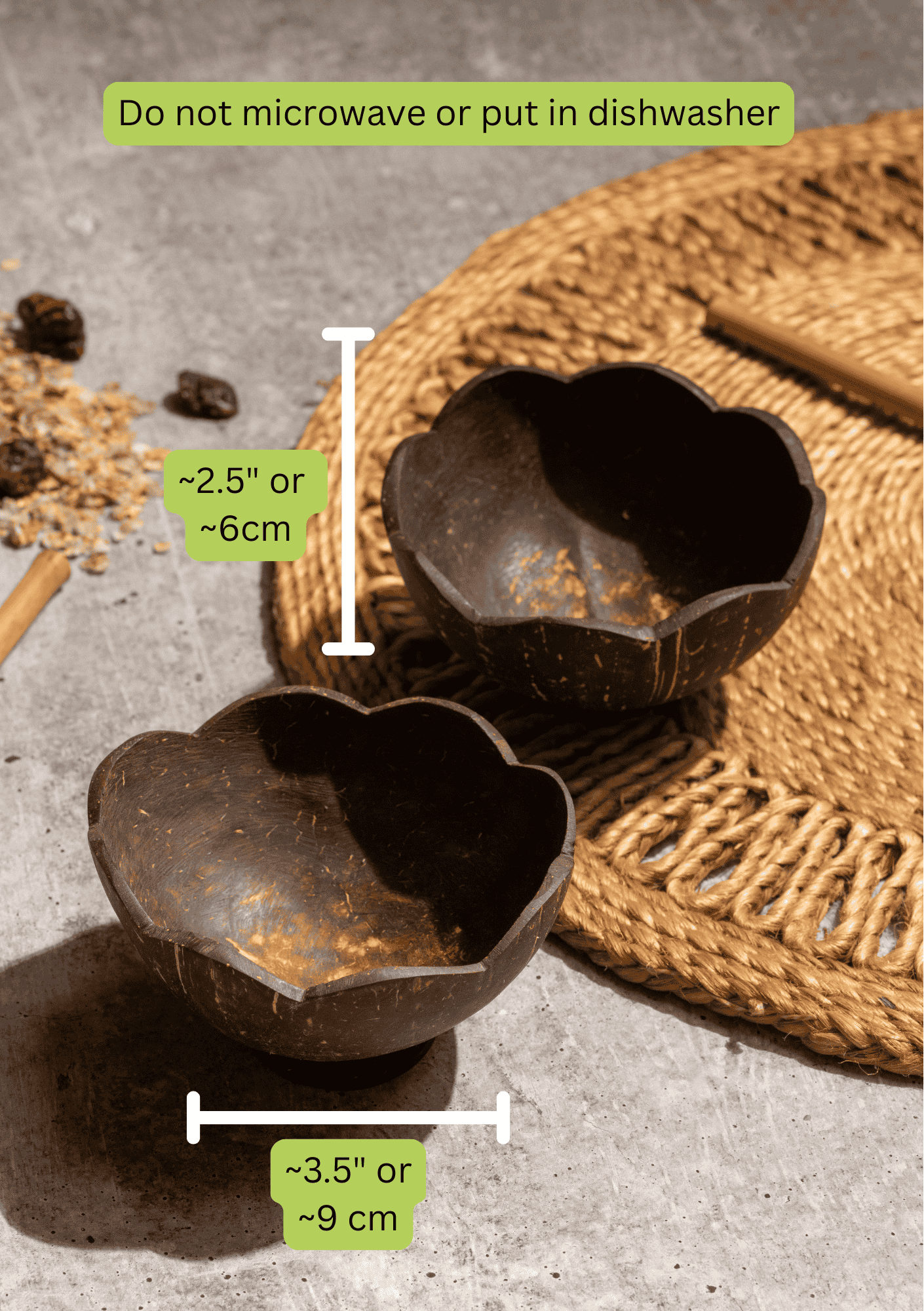 Reusable Bowls - Floral Shaped - Set of 2| Reusable Floral Shaped Bowl – Plates & Bowls on Brown Living™. SKU: DC3. Img 3.
