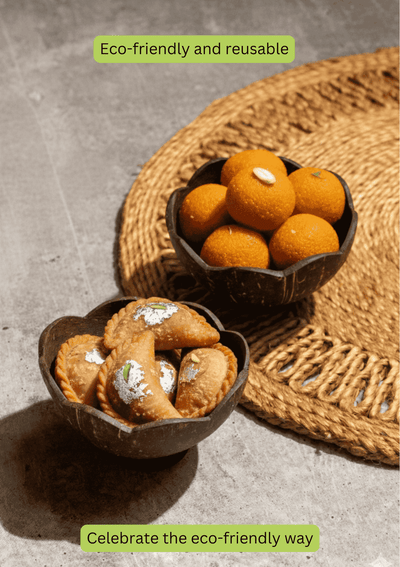 Reusable Bowls - Floral Shaped - Set of 2| Reusable Floral Shaped Bowl – Plates & Bowls on Brown Living™. SKU: DC3. Img 2.