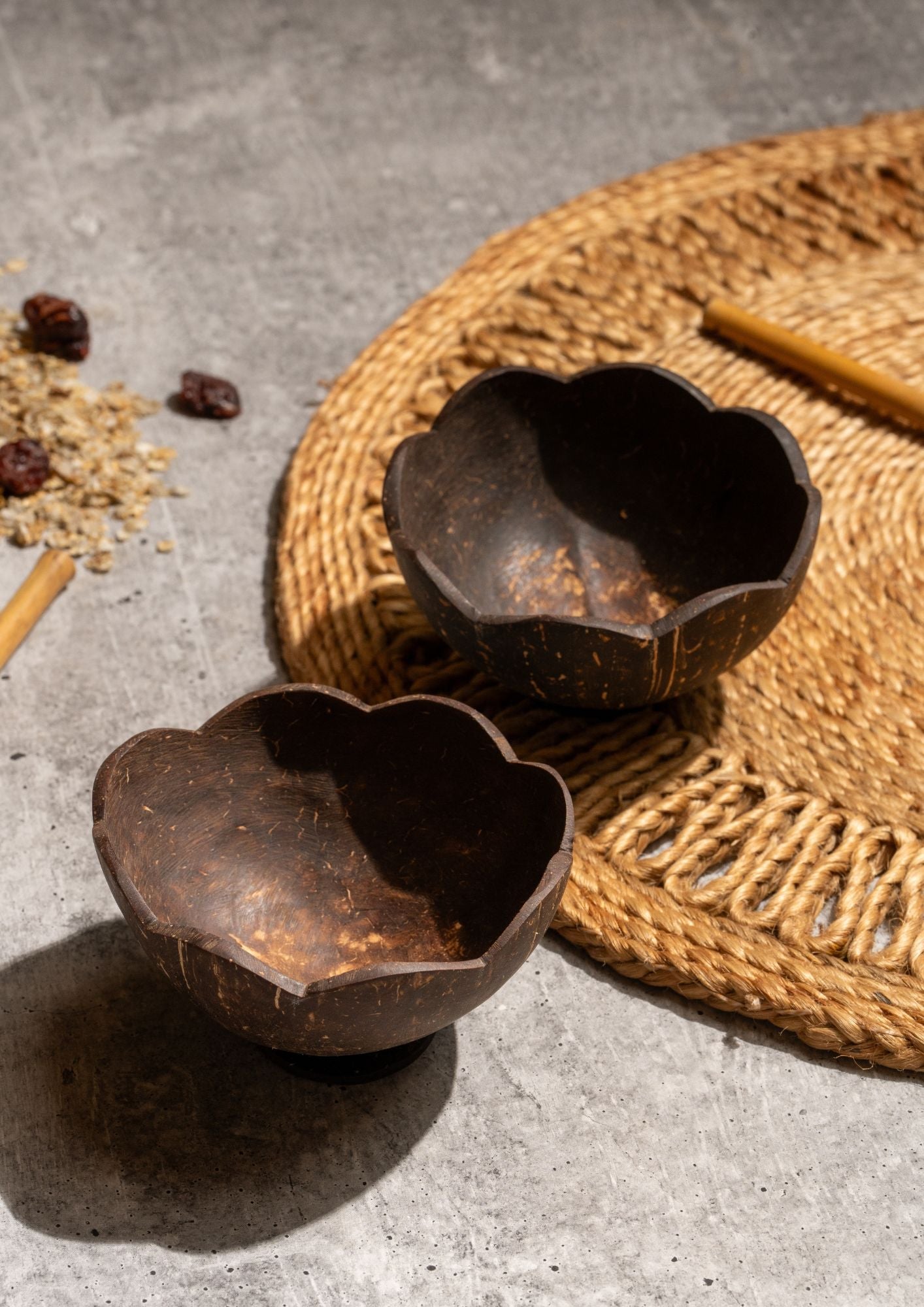 Reusable Bowls - Floral Shaped - Set of 2| Reusable Floral Shaped Bowl – Plates & Bowls on Brown Living™. SKU: DC3. Img 2.