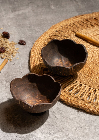 Reusable Bowls - Floral Shaped - Set of 2| Reusable Floral Shaped Bowl – Plates & Bowls on Brown Living™. SKU: DC3. Img 2.