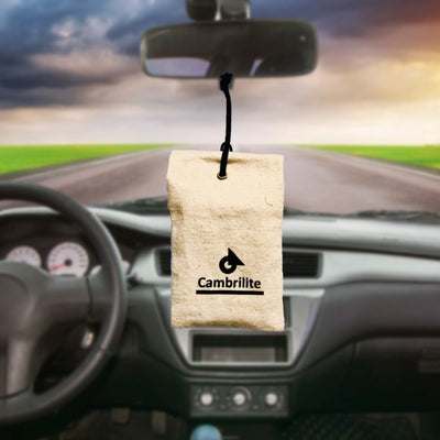Reusable Claystone Air Freshener for Cars & Closets | Canvas Pouch – Candles & Fragrances on Brown Living™. SKU: SCBCFCNVAMS1. Img 2.