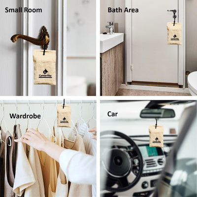 Reusable Claystone Air Freshener for Cars & Closets | Canvas Pouch – Candles & Fragrances on Brown Living™. SKU: SCBCFCNVFLB1. Img 6.