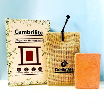 Reusable Claystone Block Air Freshener for Cars & Closets | Jute Pouch – Candles & Fragrances on Brown Living™. SKU: SCBCFJTAMS1. Img 3.