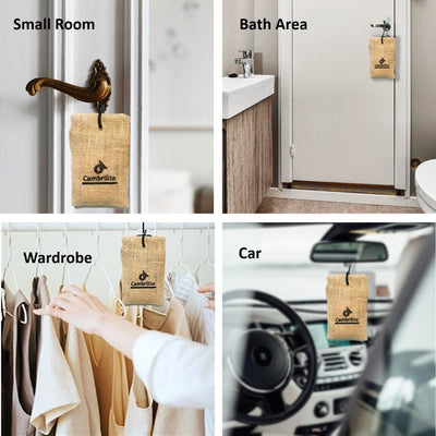 Reusable Claystone Block Air Freshener for Cars & Closets | Jute Pouch – Candles & Fragrances on Brown Living™. SKU: SCBCFJTEMK1. Img 6.