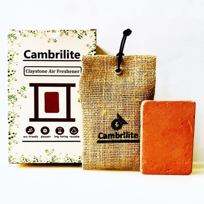 Reusable Claystone Block Air Freshener for Cars & Closets | Jute Pouch – Candles & Fragrances on Brown Living™. SKU: SCBCFJTFLB1. Img 1.