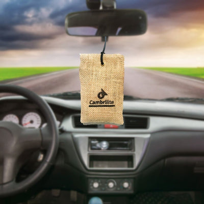 Reusable Claystone Block Air Freshener for Cars & Closets | Jute Pouch – Candles & Fragrances on Brown Living™. SKU: SCBCFJTFLB1. Img 2.