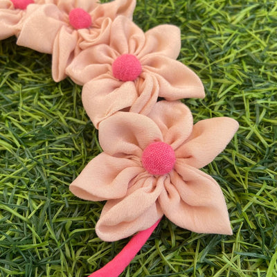 Reusable Fabric Gajra Similar Print | Handmade, Eco - Friendly – Womens Jewellery on Brown Living™. SKU: 123000063019. Img 2.