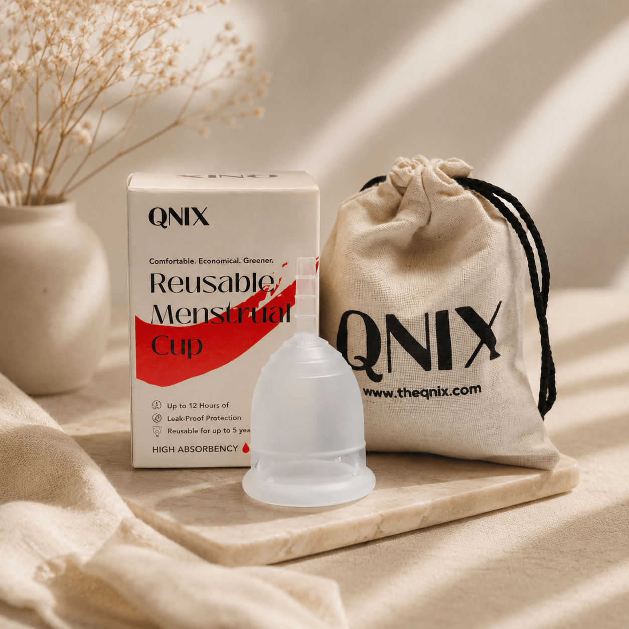 Reusable Menstrual Cup | Medical Grade Silicone | Leakproof – Menstrual Cup on Brown Living™. SKU: 1005-S. Img 1.