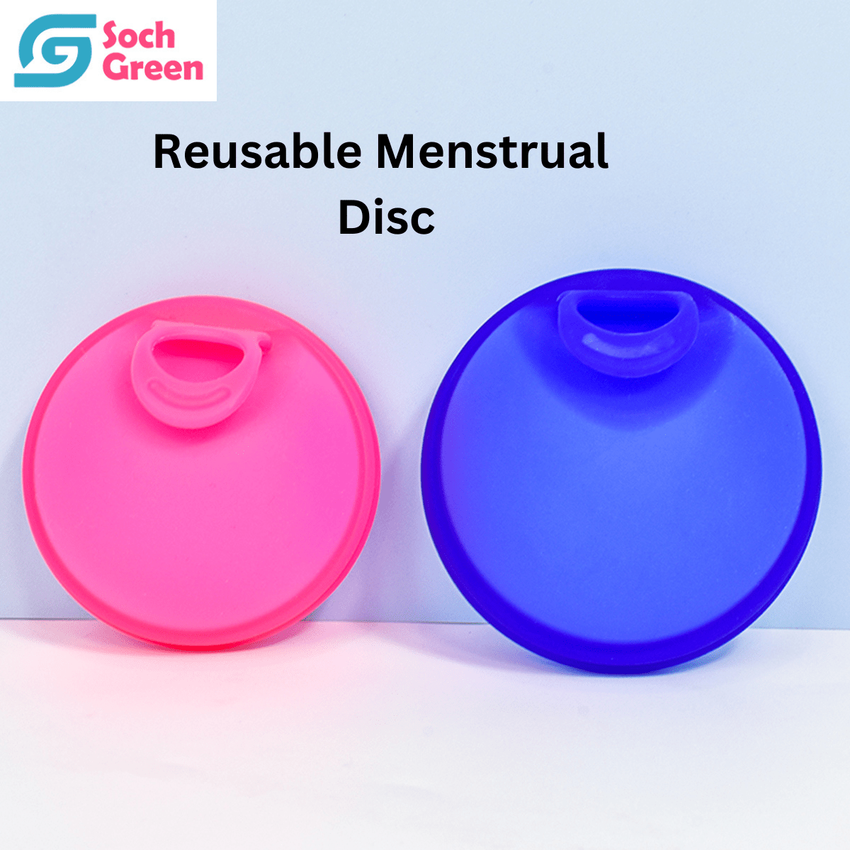 Reusable Menstrual Disc for Low & High Cervix – Menstrual Cup on Brown Living™. SKU: BlueS. Img 1.