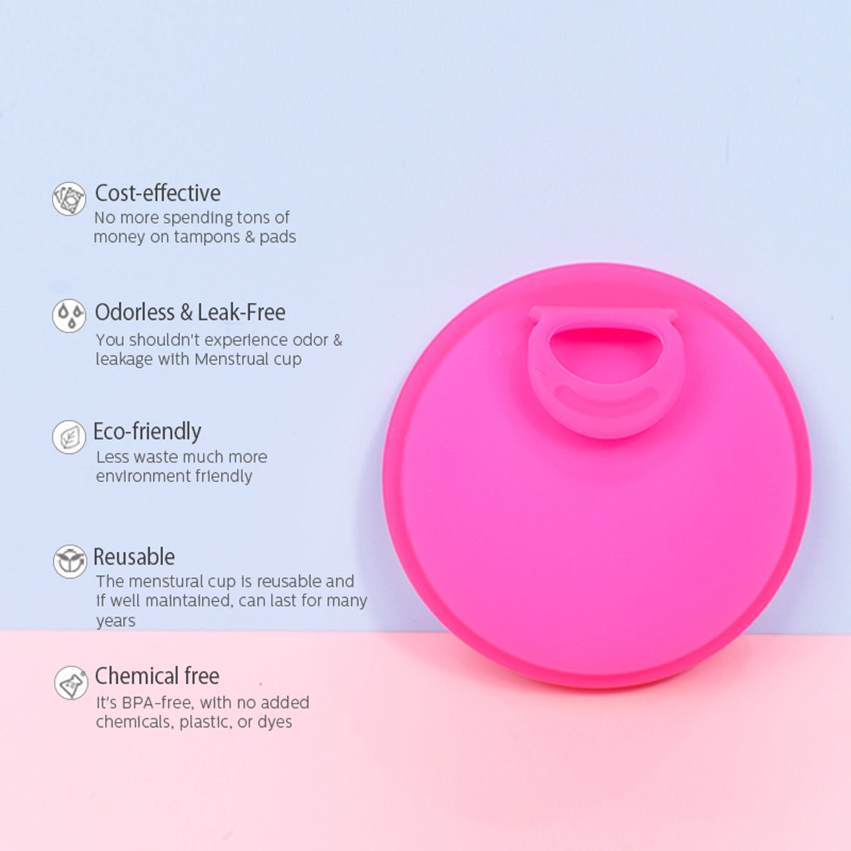 Reusable Menstrual Disc for Low & High Cervix – Menstrual Cup on Brown Living™. SKU: LargeP. Img 5.