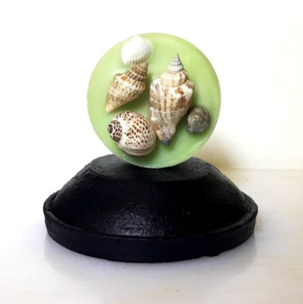 Reusable Seashell Textured Wax Tablet (Round) | Fragranced Wax Tablet – Candles & Fragrances on Brown Living™. SKU: SSWXTBJM1. Img 5.