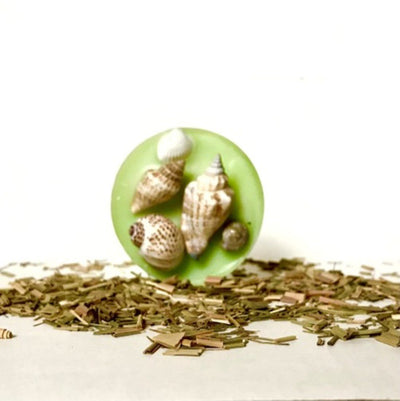 Reusable Seashell Textured Wax Tablet (Round) | Fragranced Wax Tablet – Candles & Fragrances on Brown Living™. SKU: SSWXTBJM1. Img 6.