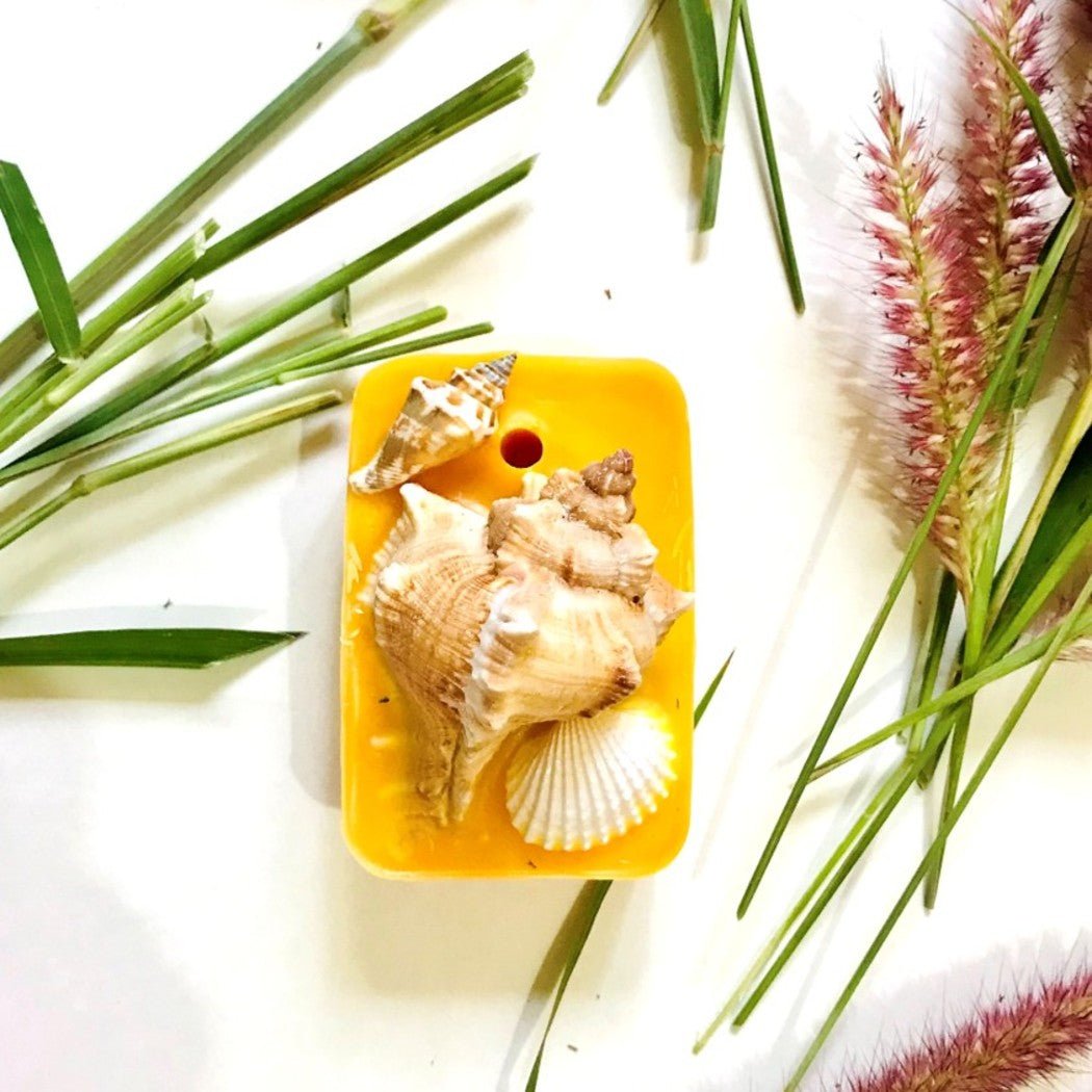 Reusable Seashell Wax Tablet with Refill Fragrance |Large Aroma Tablet – Candles & Fragrances on Brown Living™. SKU: OVLSLVCN1. Img 28.