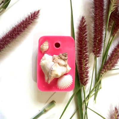 Reusable Seashell Wax Tablet with Refill Fragrance |Large Aroma Tablet – Candles & Fragrances on Brown Living™. SKU: OVLSLVCN1. Img 27.