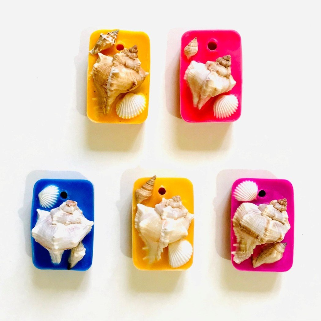 Reusable Seashell Wax Tablet with Refill Fragrance |Large Aroma Tablet – Candles & Fragrances on Brown Living™. SKU: OVLSLVCN1. Img 26.