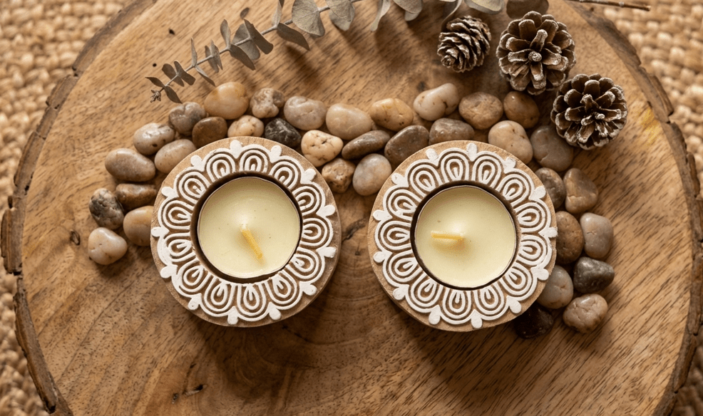 Reusable Tea Light Holders Pack Of 2 Decorative Candle Holders – Candles & Fragrances on Brown Living™. SKU: OEP933f. Img 8.
