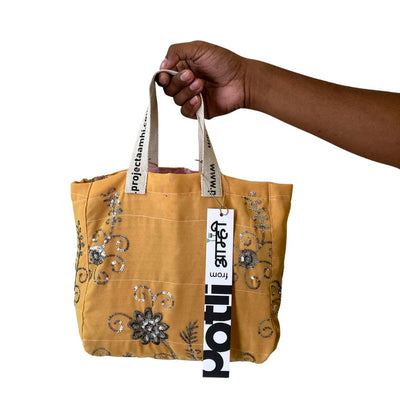 Reusable Tiffin Bag Upcycled Lunch Carry Bag – Bags on Brown Living™. SKU: ASWMLTYELO. Img 40.