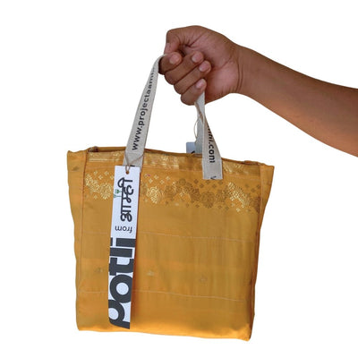 Reusable Tiffin Bag Upcycled Lunch Carry Bag – Bags on Brown Living™. SKU: ASWMTIFYELLOW. Img 32.