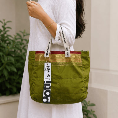 Reusable Tiffin Bag Upcycled Lunch Carry Bag – Bags on Brown Living™. SKU: TiffinPattern12. Img 58.