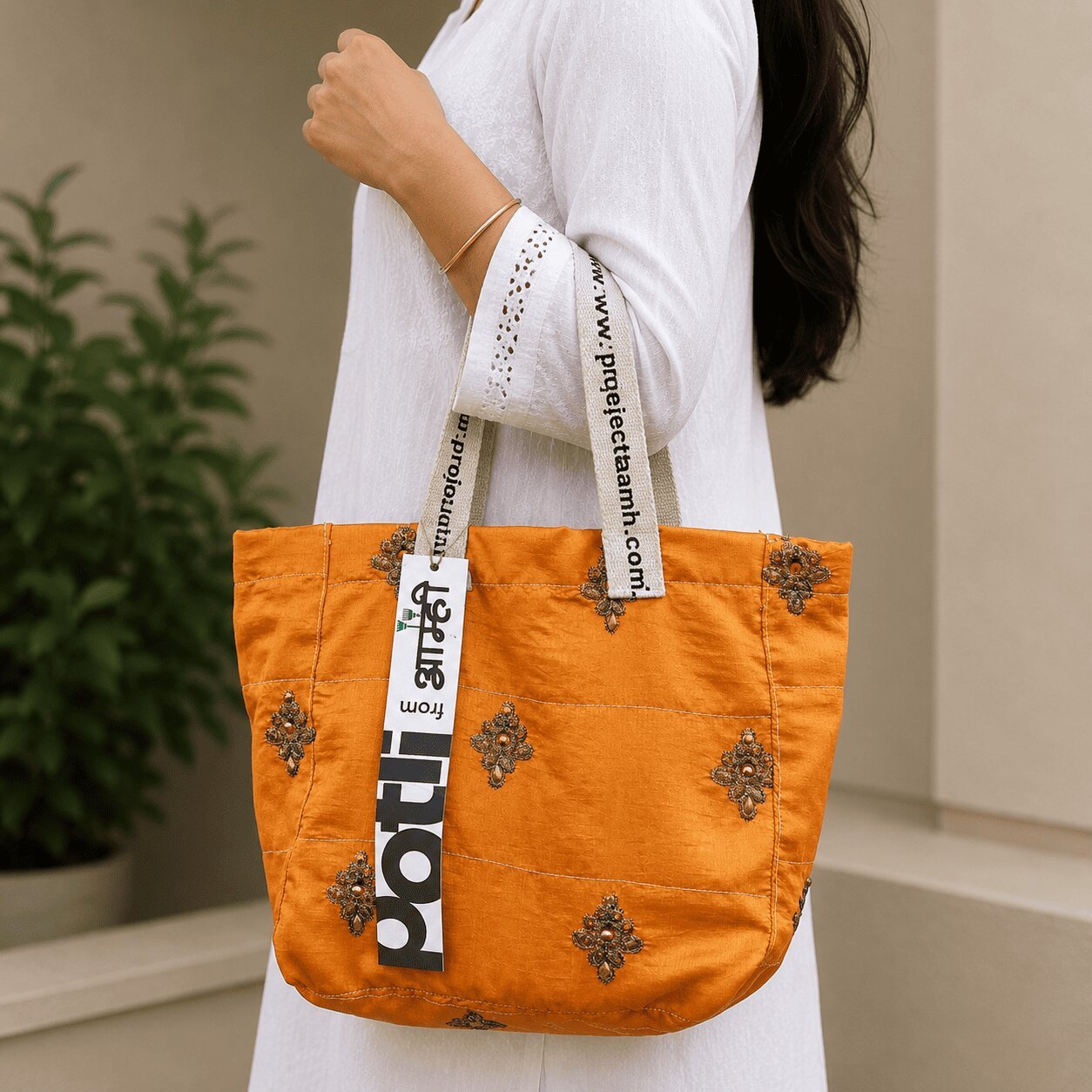 Reusable Tiffin Bag Upcycled Lunch Carry Bag – Bags on Brown Living™. SKU: TiffinPattern6. Img 52.