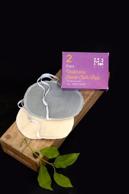 Reusable Underarm Sweat Cloth Pads – 2 Pairs (4 pcs) – Womens Accessories by OKEY SAFE available on Brown Living™. . SKU: OKUSP. Img 3.