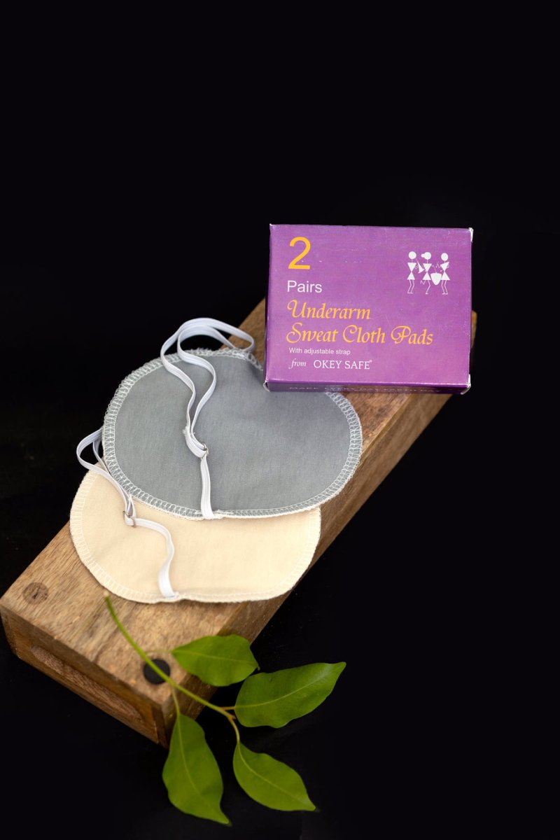 Reusable Underarm Sweat Cloth Pads – 2 Pairs (4 pcs) – Womens Accessories by OKEY SAFE available on Brown Living™. . SKU: OKUSP. Img 3.