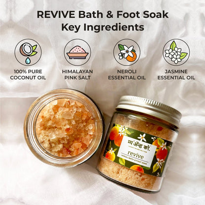 Revive Bath & Foot Soak | Easy to Dissolve | Fine in Texture | Non Sticky (100 g) – Bath Salt on Brown Living™. SKU: BFS10003. Img 2.