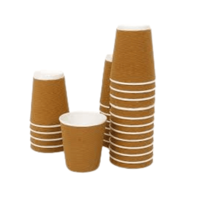 Ripple Glass | Double Wall Disposable Paper Glass | Pack of 2,000 – Stationary on Brown Living™. SKU: CLEC-32. Img 2.