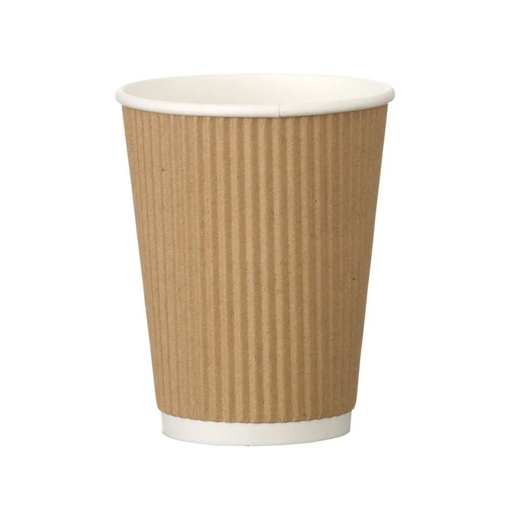 Ripple Glass | Double Wall Disposable Paper Glass | Pack of 2,000 – Stationary on Brown Living™. SKU: CLEC-32. Img 3.