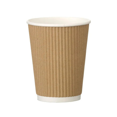 Ripple Glass | Double Wall Disposable Paper Glass | Pack of 2,000 – Stationary on Brown Living™. SKU: CLEC-32. Img 4.