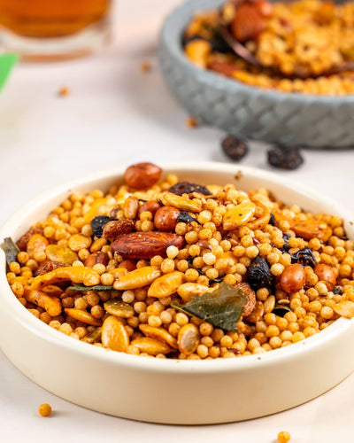 Roasted Crispy Dry Fruit Namkeen | Crunchy & Nutritious Snack – Healthy Snacks on Brown Living™. SKU: NN_13. Img 4.