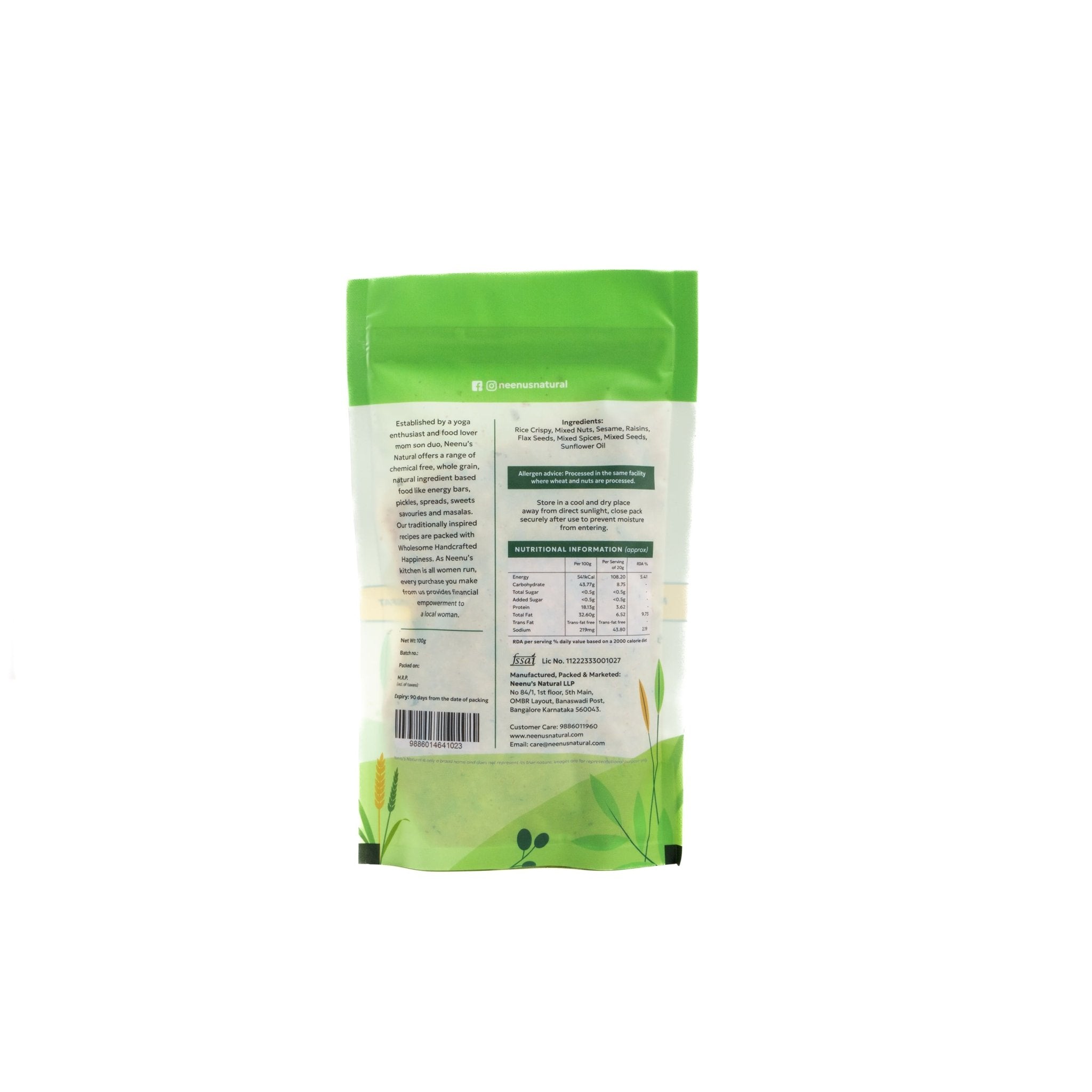 Roasted Crispy Dry Fruit Namkeen | Crunchy & Nutritious Snack – Healthy Snacks on Brown Living™. SKU: NN_13. Img 2.