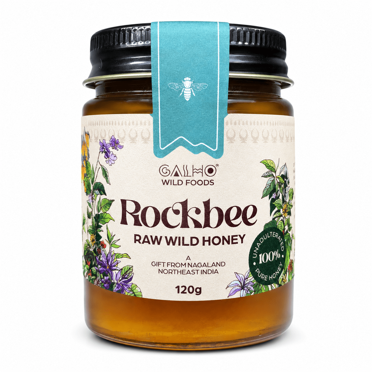 Rock Bee Honey | Raw Natural Wild Honey – Honey & Syrups on Brown Living™. SKU: GRB120gn. Img 1.