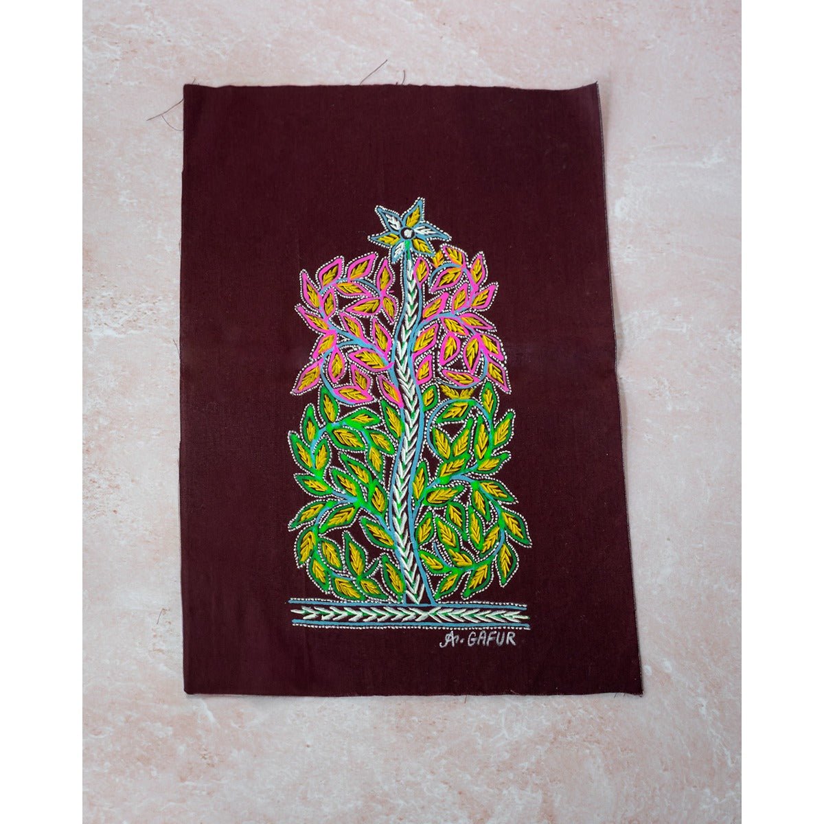 Rogan Heritage Art | Traditional Handcrafted Textile Art – Home Decor on Brown Living™. SKU: ANTRHARBHG. Img 10.